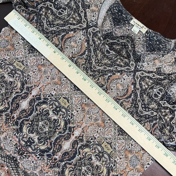 One World Live and Let Live Paisley Print Long Sleeve Blouse Women’s Size M - Picture 7 of 7